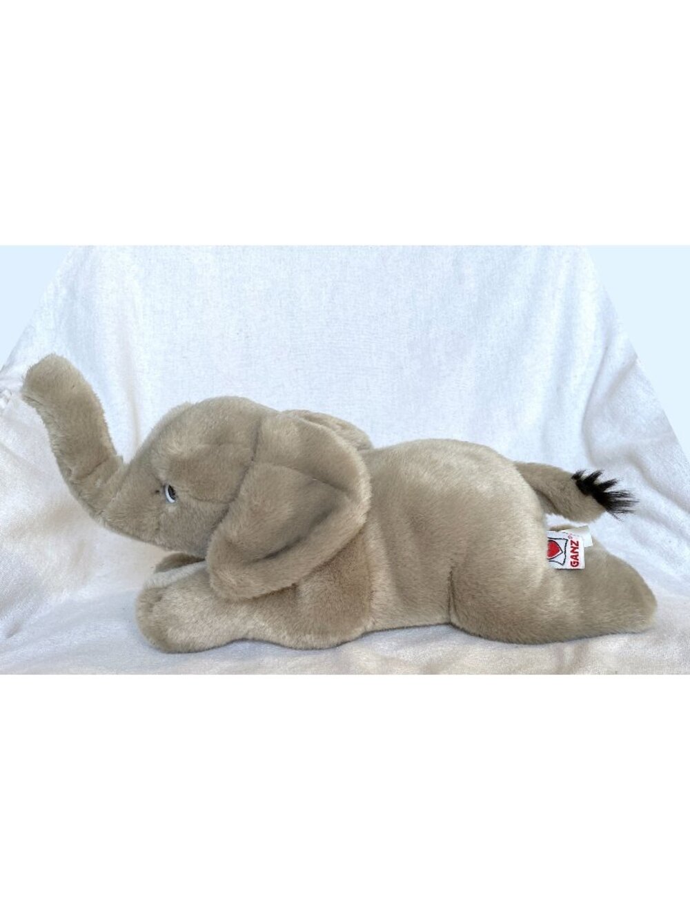 Ganz Baby Elephant Plush Stuffed Animal Toy 15" Gray Soft Blue Eyes Toy Lovey